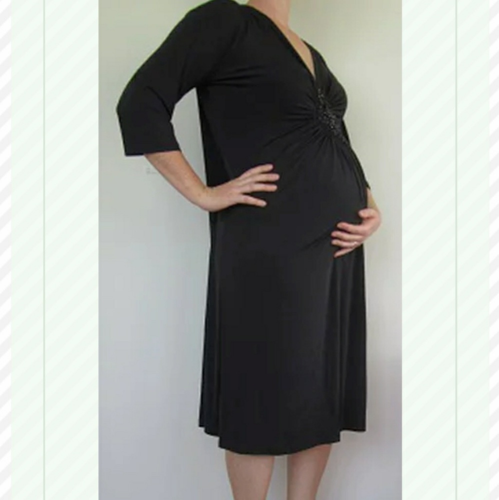 Maternal America small black v-neck dress
